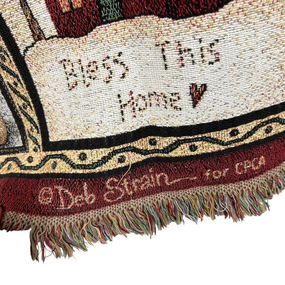 Deb Strain Life's Simple Pleasures" Tapestry Americana Folk Throw Blanket 1994 - Picture 6 of 6
